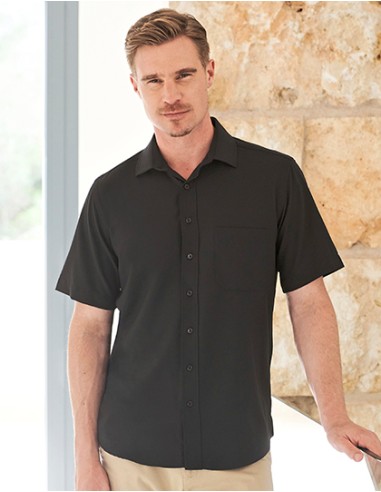 H-H595-Mens Wicking Short Sleeve Shirt